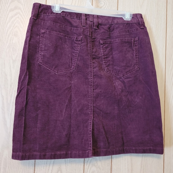 LL Bean Plum Purple Corduroy 💜 Skirt - Picture 5 of 8